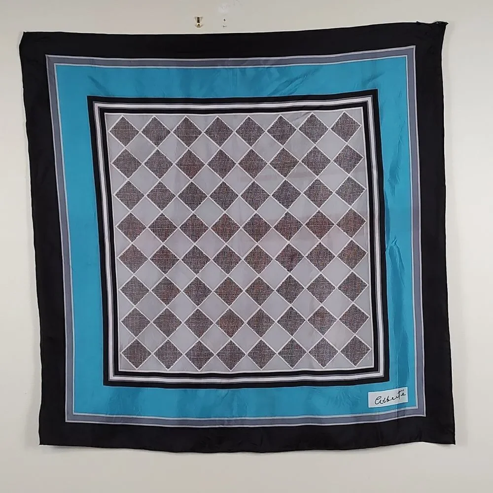 Alberte Geometric Square Scarf Vintage